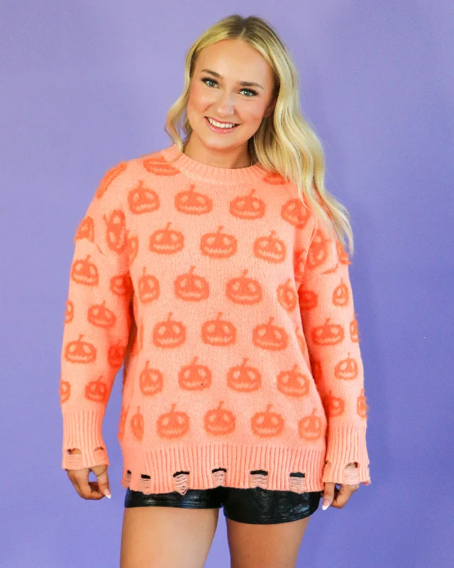 Plus Size Women's V - Neck Long - Sleeve Ribbed Cotton Sweater in Navy for a Classic StyleOrange Pumpkin Sweater Plus Size Women's V - Neck Long - Sleeve Ribbed Cotton Sweater in Navy for a Classic StyleOrange Pumpkin Sweater