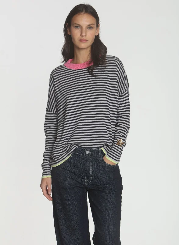 Plus Size Women's Mock - Neck Sweater in Teal with a Side Slit for a Modern TwistPeggy Star Cuff - Navy Combo Plus Size Women's Mock - Neck Sweater in Teal with a Side Slit for a Modern TwistPeggy Star Cuff - Navy Combo