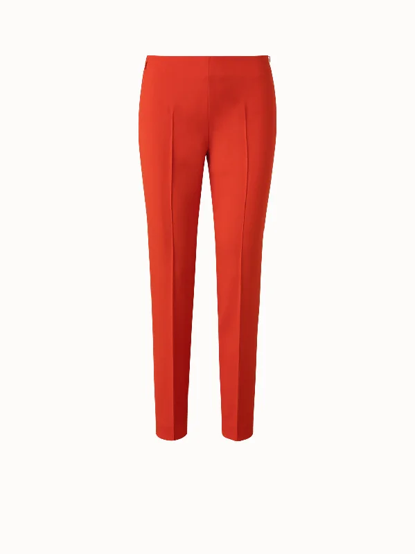 Bell - Bottom Style Women's Denim Pants with Embroidered DetailsSilk Stretch Crêpe Slim Leg Pants Bell - Bottom Style Women's Denim Pants with Embroidered DetailsSilk Stretch Crêpe Slim Leg Pants