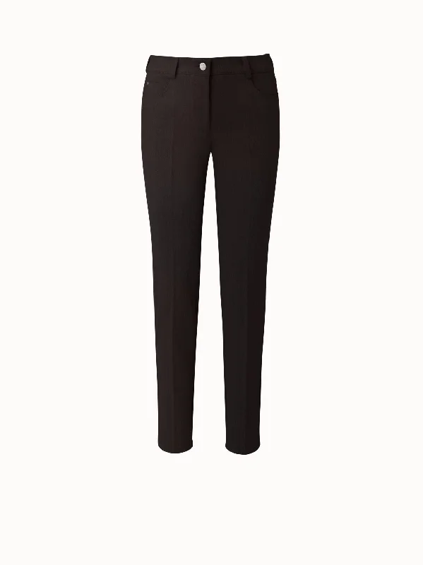 Ankle - Length Women's Printed Joggers for TravelingSlim Fit Stretch Denim Pants