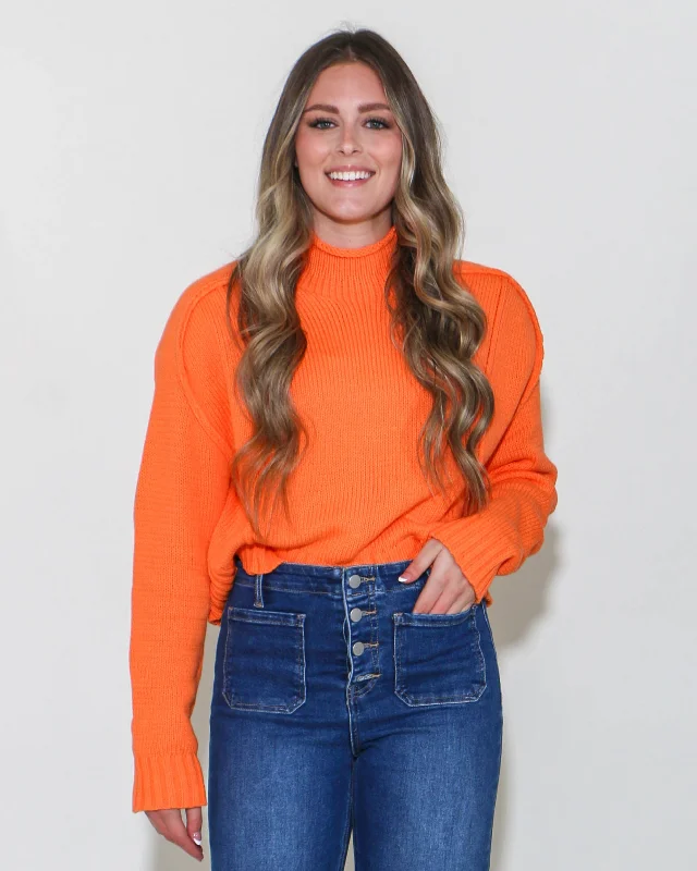 Plus Size Women's Fringe - Trimmed Sweater in Beige for a Boho - Inspired StyleSolid Knit Oversized Sweater in Orange Plus Size Women's Fringe - Trimmed Sweater in Beige for a Boho - Inspired StyleSolid Knit Oversized Sweater in Orange