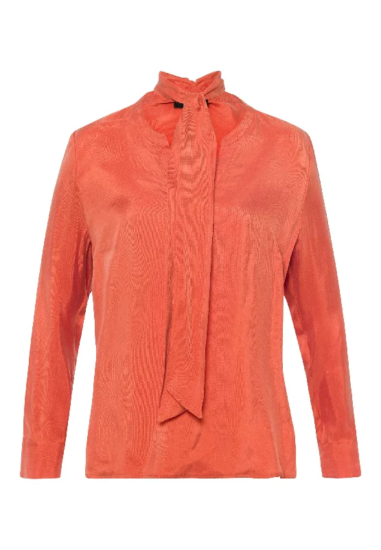 Plus Size Women's Zip - Up Fleece - Lined Sweater in Black for Extra Warmth in Cold WeatherTuzzi Orange Cupro Blouse Plus Size Women's Zip - Up Fleece - Lined Sweater in Black for Extra Warmth in Cold WeatherTuzzi Orange Cupro Blouse