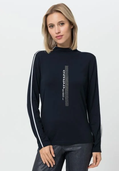 Women's Turtleneck Cashmere - Blend Sweater in Charcoal for a Sophisticated Winter EnsembleTuzzi Black Long Sleeved Tshirt Women's Turtleneck Cashmere - Blend Sweater in Charcoal for a Sophisticated Winter EnsembleTuzzi Black Long Sleeved Tshirt
