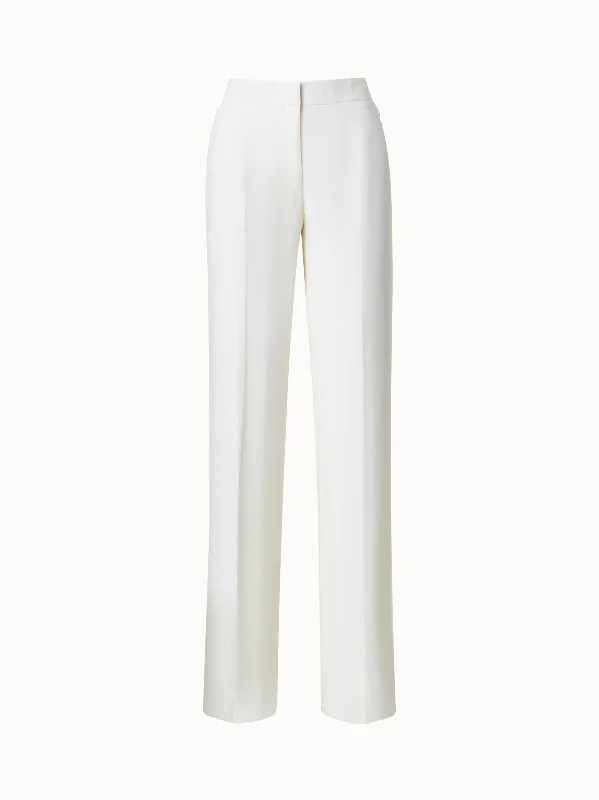 Cigarette Style Women's Printed Linen Blend Pants for Casual DaysWool Straight Leg Pants Cigarette Style Women's Printed Linen Blend Pants for Casual DaysWool Straight Leg Pants