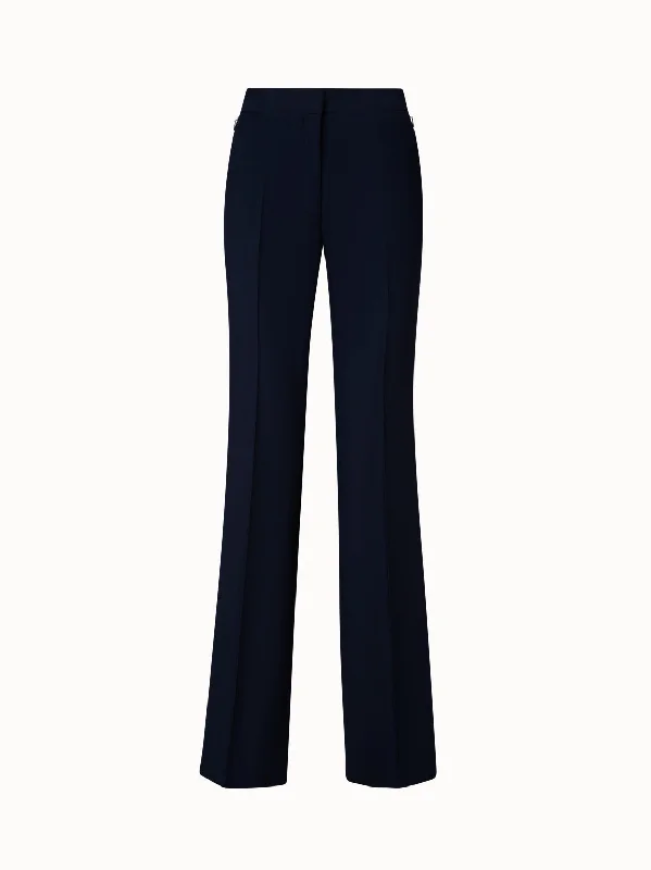 Wide - Leg Women's Chiffon Palazzo Pants for a Flowy AppealWool Straight Leg Pants