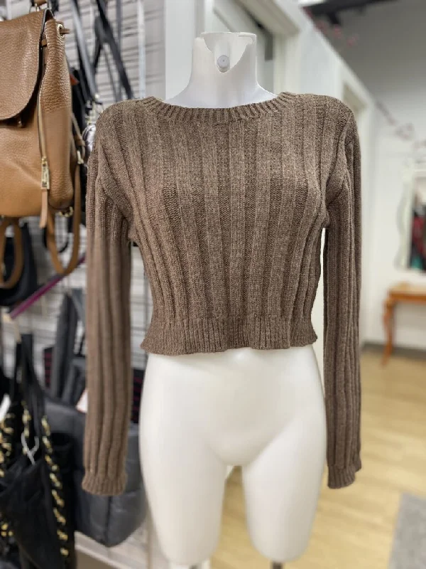 Women's Turtleneck Cashmere - Blend Sweater in Charcoal for a Sophisticated Winter EnsembleZara cropped sweater M Women's Turtleneck Cashmere - Blend Sweater in Charcoal for a Sophisticated Winter EnsembleZara cropped sweater M