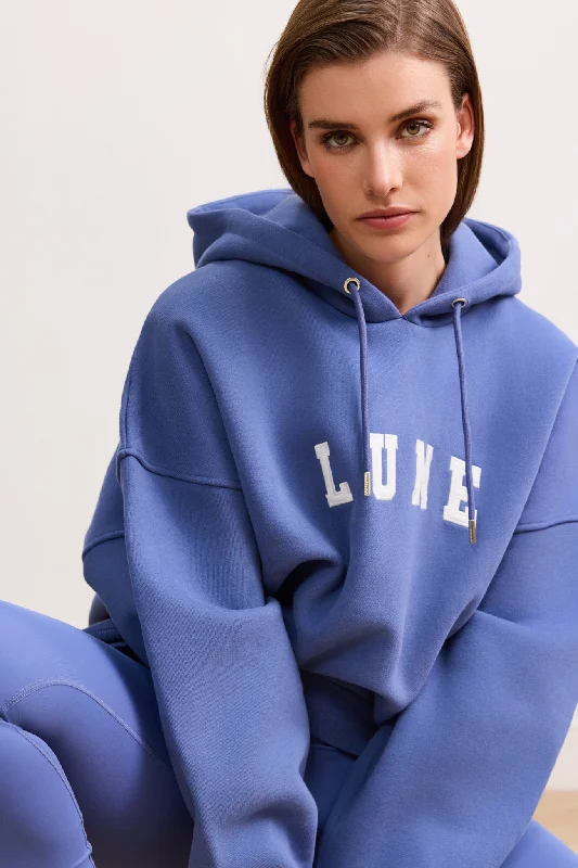 Women's Fuzzy Mohair - Blend Sweater in Light Pink for a Soft and Cozy FeelZOE logo hoodie - Steel Blue Women's Fuzzy Mohair - Blend Sweater in Light Pink for a Soft and Cozy FeelZOE logo hoodie - Steel Blue