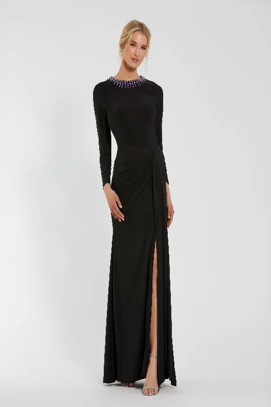 Long - Sleeve Women Dress in Velvet for a Luxurious Winter Look Long - Sleeve Women Dress in Velvet for a Luxurious Winter Look Mac Duggal 44069 Long - Sleeve Women Dress in Velvet for a Luxurious Winter Look Long - Sleeve Women Dress in Velvet for a Luxurious Winter Look Mac Duggal 44069