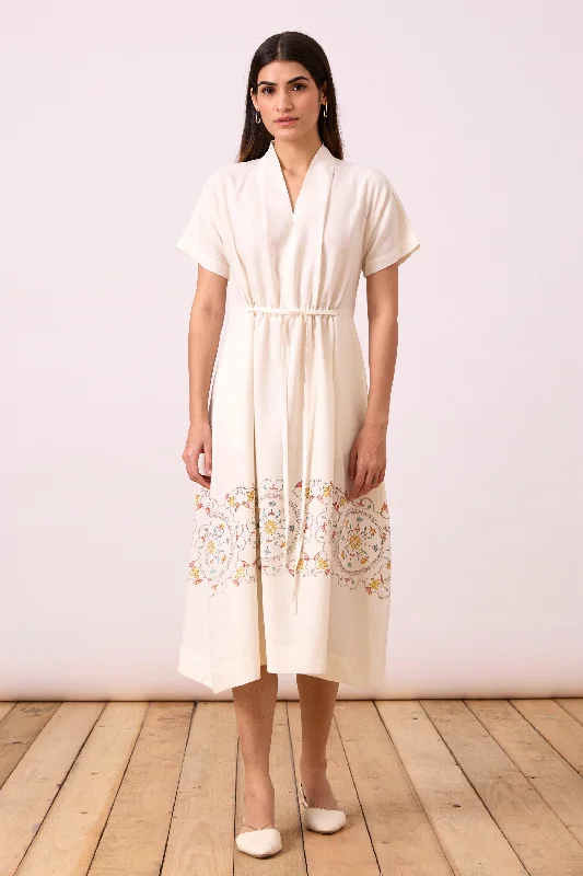 Halter Neck Women Dress to Show Off the Shoulders and Neckline Halter Neck Women Dress to Show Off the Shoulders and Neckline Naranja - Block Print