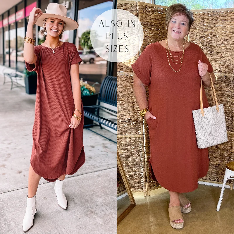 Mini Women Dress with a Short Hem for a Young and Trendy Style Mini Women Dress with a Short Hem for a Young and Trendy Style Chill Looks Short Sleeve Thin Ribbed Midi Dress in Cinnamon Red Mini Women Dress with a Short Hem for a Young and Trendy Style Mini Women Dress with a Short Hem for a Young and Trendy Style Chill Looks Short Sleeve Thin Ribbed Midi Dress in Cinnamon Red