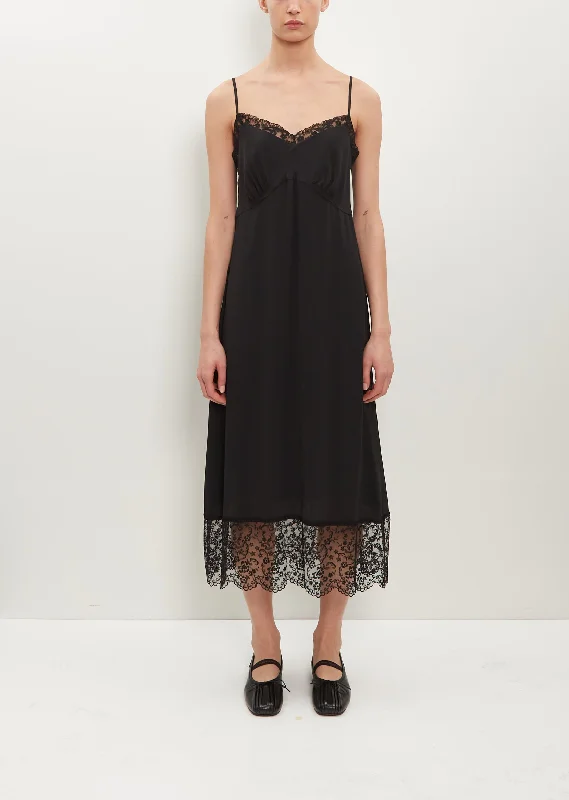 Halter Neck Women Dress to Show Off the Shoulders and Neckline Halter Neck Women Dress to Show Off the Shoulders and Neckline Slip Dress W/ Deep Lace Trim — Black Halter Neck Women Dress to Show Off the Shoulders and Neckline Halter Neck Women Dress to Show Off the Shoulders and Neckline Slip Dress W/ Deep Lace Trim — Black