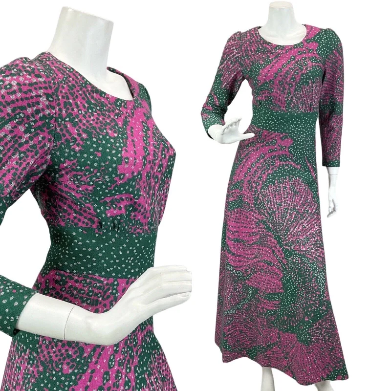 Wrap - Style Women Dress with Adjustable Fit for All Body Types Wrap - Style Women Dress with Adjustable Fit for All Body Types VINTAGE 60s 70s GREEN PINK SILVER DISCO EVENING PARTY MAXI DRESS 8 Wrap - Style Women Dress with Adjustable Fit for All Body Types Wrap - Style Women Dress with Adjustable Fit for All Body Types VINTAGE 60s 70s GREEN PINK SILVER DISCO EVENING PARTY MAXI DRESS 8