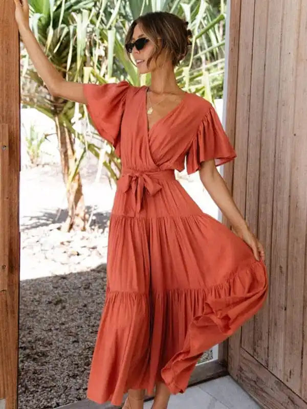Sheath Women Dress with a Tailored Fit for a Professional Look Sheath Women Dress with a Tailored Fit for a Professional Look Women’sSolid v-neck short sleeve bohemian midi dress Sheath Women Dress with a Tailored Fit for a Professional Look Sheath Women Dress with a Tailored Fit for a Professional Look Women’sSolid v-neck short sleeve bohemian midi dress