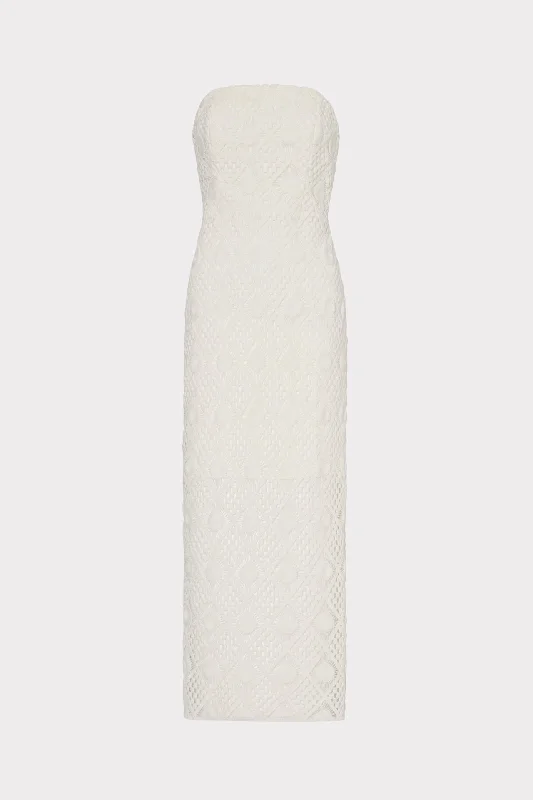 Midi dresses with printed lining for a hidden and stylish detailDiamond Crochet Strapless Dress Midi dresses with printed lining for a hidden and stylish detailDiamond Crochet Strapless Dress