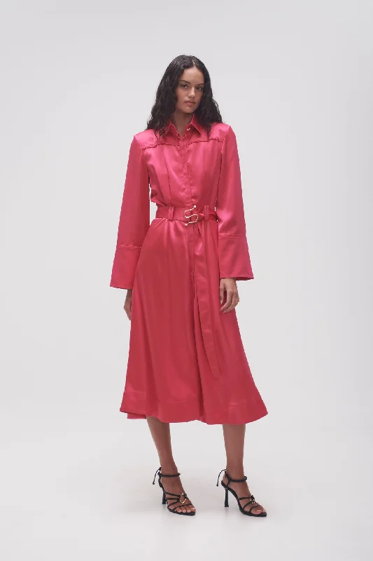 Midi dresses with mesh inserts for a trendy and breathable optionEcho Belted Midi Shirt Dress Midi dresses with mesh inserts for a trendy and breathable optionEcho Belted Midi Shirt Dress