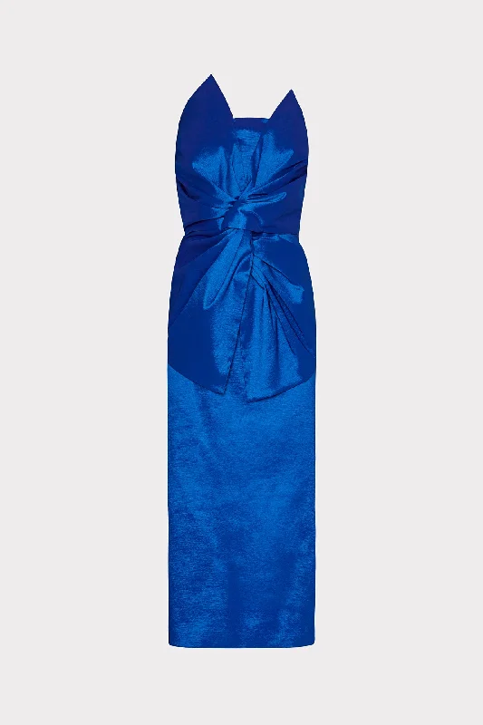 Midi dresses with ribbed textures for a unique and tactile appearanceHarlow Bow Taffeta Strapless Dress Midi dresses with ribbed textures for a unique and tactile appearanceHarlow Bow Taffeta Strapless Dress