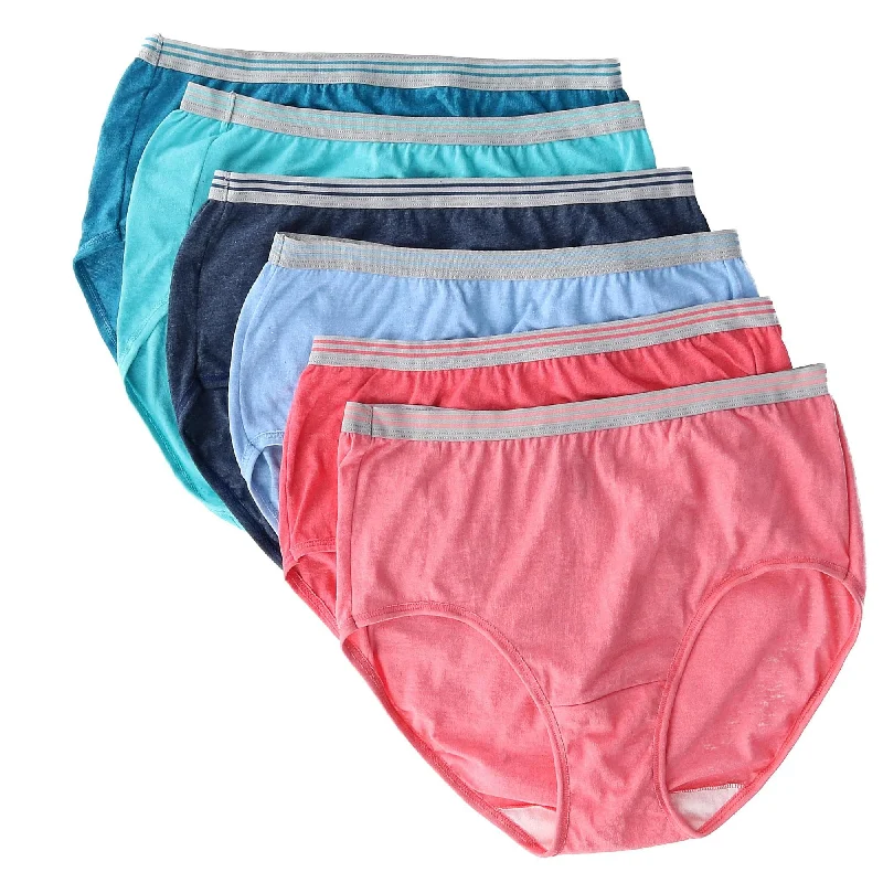 Women's padded bras for a more rounded shapeFruit of the Loom Women's Heather Brief Underwear (6 Pair Pack)