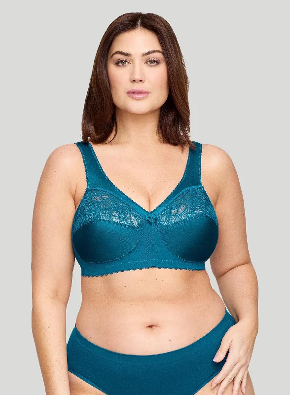 Women's bras with a cooling fabricGlamorise: Magic Lift Full Figure Support Bra Dark Teal Women's bras with a cooling fabricGlamorise: Magic Lift Full Figure Support Bra Dark Teal