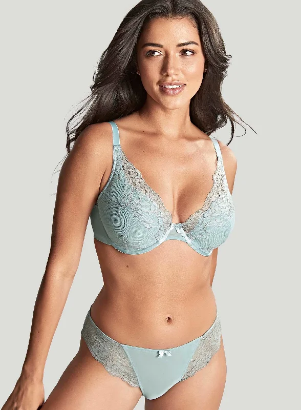 Women's bras with a cotton - polyester blendPanache: Ana High Apex Padded Plunge Bra Blue Ash Rose Women's bras with a cotton - polyester blendPanache: Ana High Apex Padded Plunge Bra Blue Ash Rose