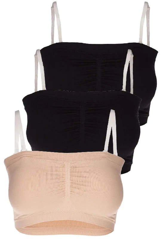 Women's underwire bras for extra supportTravel Essentials - Soft Comfort Padded Bandeau 3 Pack Women's underwire bras for extra supportTravel Essentials - Soft Comfort Padded Bandeau 3 Pack