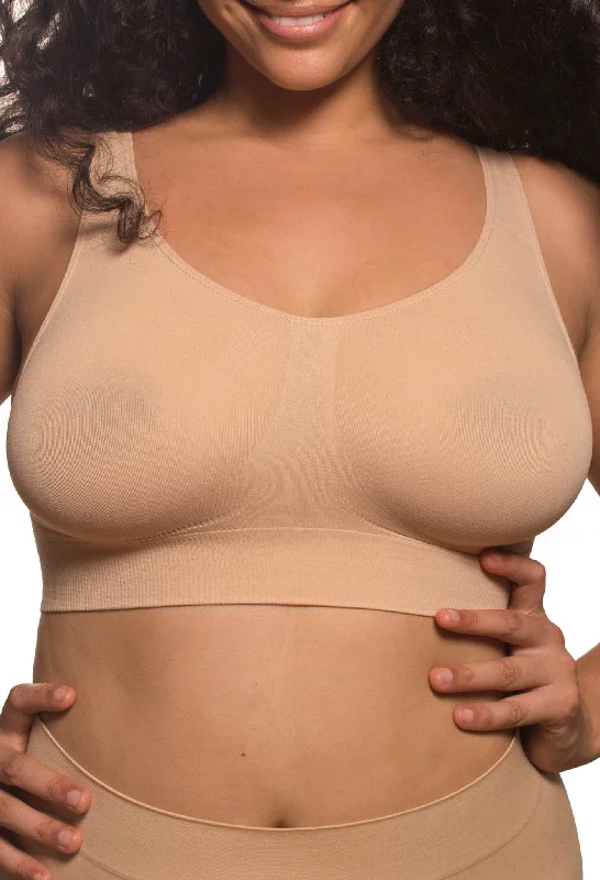 Women's bras with a neoprene componentTravel Wire Free High Back Pull On Crop Top