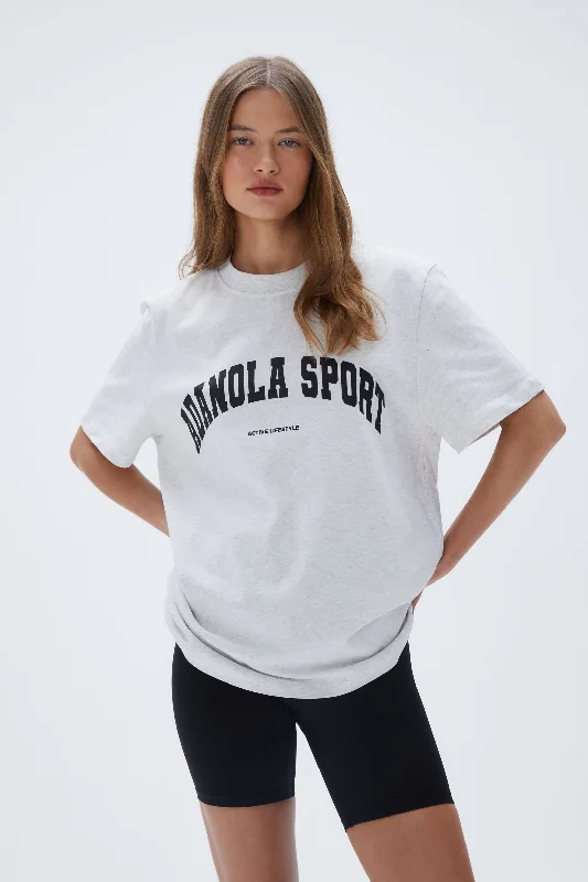 maternity women sport bra for expectant mothersAdanola Sport Short Sleeve Oversized T-shirt - Grey Melange