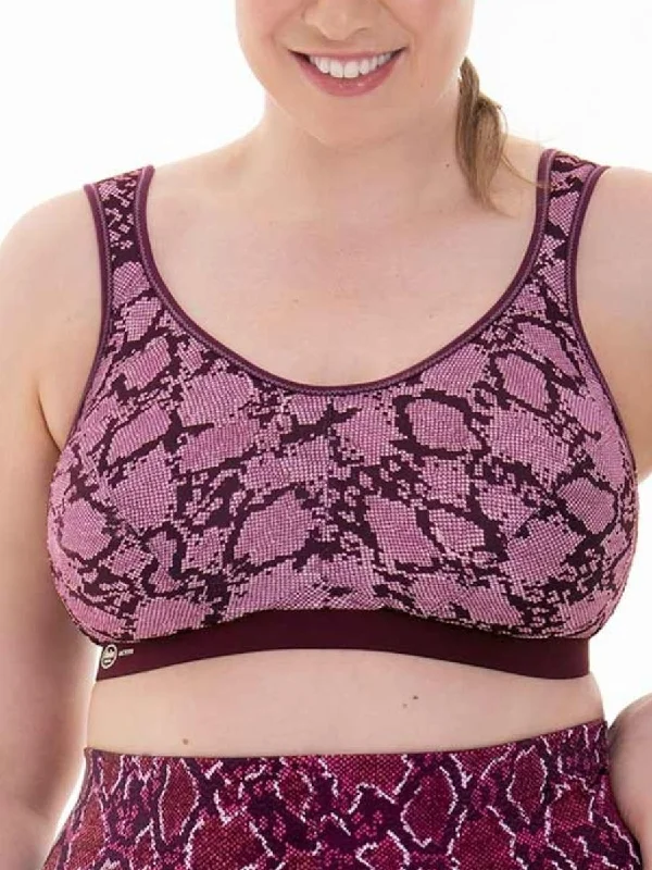 unpadded women sport bra for a natural feelExtreme Control Sports Bra - Rose Berry