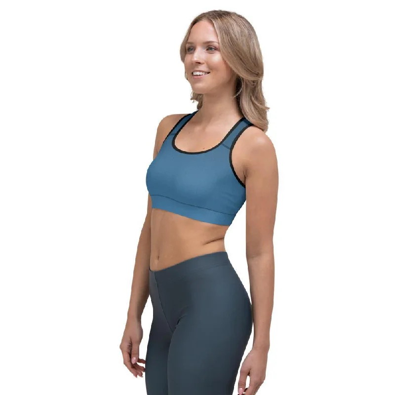 white women sport bra for a clean lookArctic Sea Ombre Sports Bra