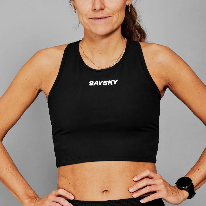 petite medium impact women sport braFlow Race Crop Top