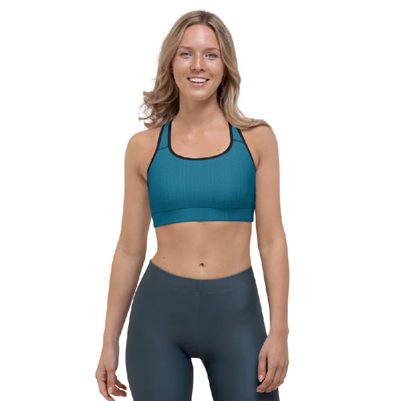 medium impact women sport bra for cyclingAegean Blue Sports Bra
