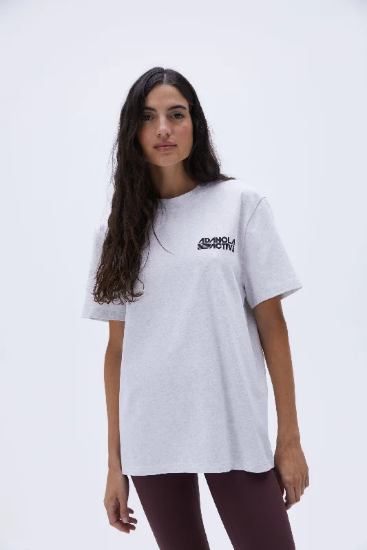 machine - made women sport bra for affordabilityRetro Sport Short Sleeve Oversized T-shirt - Light Grey Melange machine - made women sport bra for affordabilityRetro Sport Short Sleeve Oversized T-shirt - Light Grey Melange