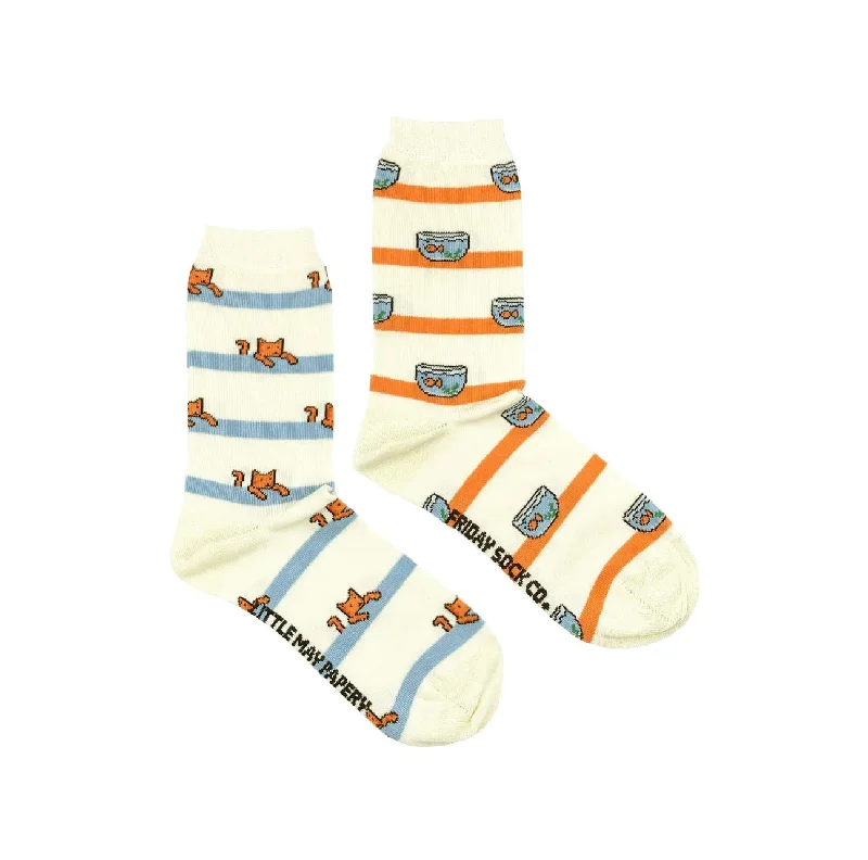 Cat & Fishbowl Socks