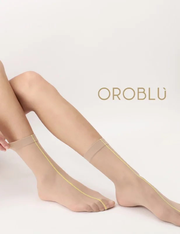 Oroblu Sale All Colours Lines Ankle Socks Citron VOBC67391