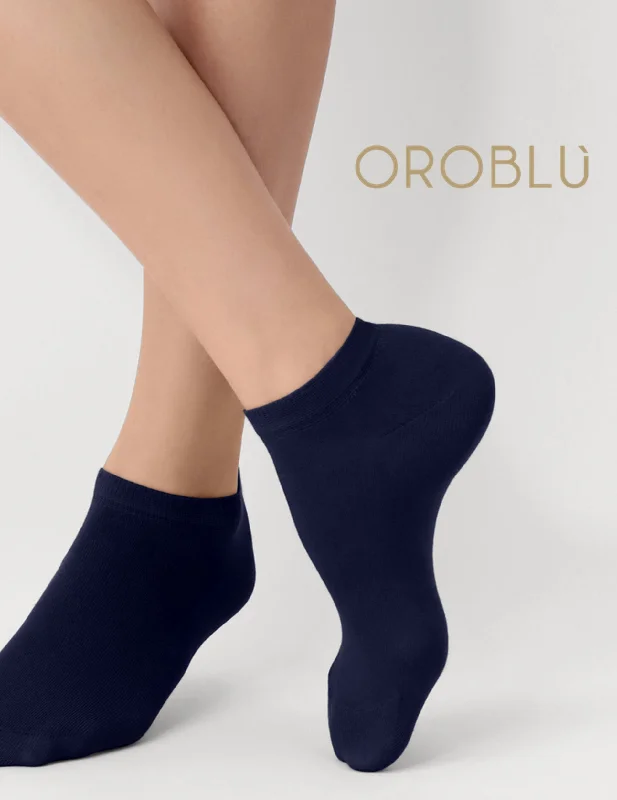 Oroblu Sale Bio Cotton Sneaker Socks Black VOBC67425