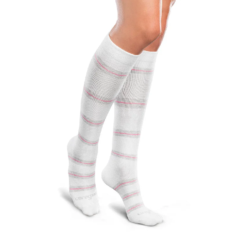 Therafirm Core-Spun Light Support Patterned Socks - Thin Line 10-15 mmHg