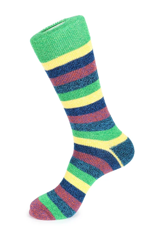 Thick Basic Stripe Boot Sock