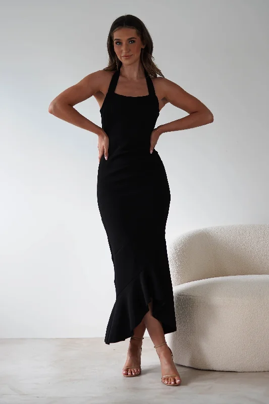 Maxi dresses with a button - down front for a classic lookDamaris Textured Midi Dress | Black Maxi dresses with a button - down front for a classic lookDamaris Textured Midi Dress | Black