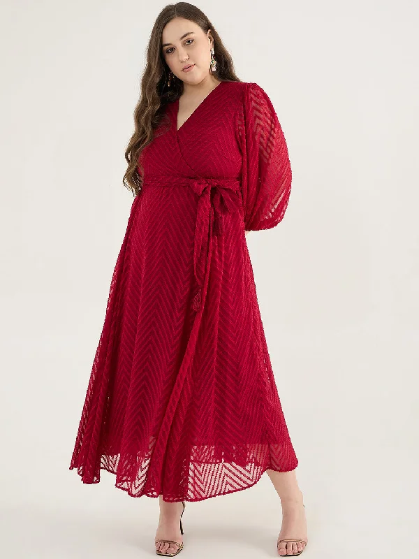 Animal print maxi dresses for a statement - making outfitDeep Red Chevron Dobby Wrap Maxi Dress Animal print maxi dresses for a statement - making outfitDeep Red Chevron Dobby Wrap Maxi Dress