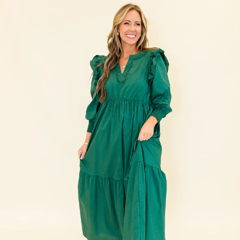 Leather maxi dresses for an edgy and bold appearanceJourney of Us Maxi Dress, Green