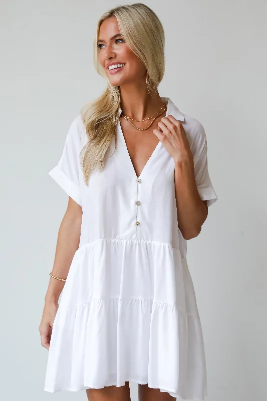 Mini dresses with patchwork designs for a unique styleFINAL SALE - Easily Irresistible Tiered Mini Dress Mini dresses with patchwork designs for a unique styleFINAL SALE - Easily Irresistible Tiered Mini Dress