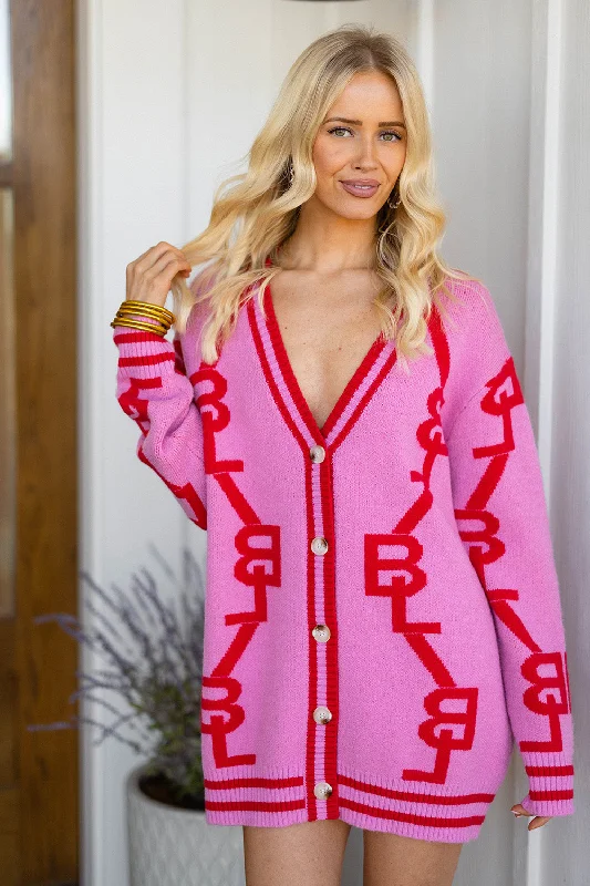 Mini dresses with pocket details for added functionalityVarsity Cardigan Dress - Lovey Dovey Mini dresses with pocket details for added functionalityVarsity Cardigan Dress - Lovey Dovey