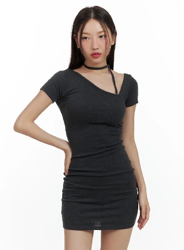 Mini dresses with halter necks for a stylish choiceAsymmetrical Strap Mini Dress CU420 Mini dresses with halter necks for a stylish choiceAsymmetrical Strap Mini Dress CU420