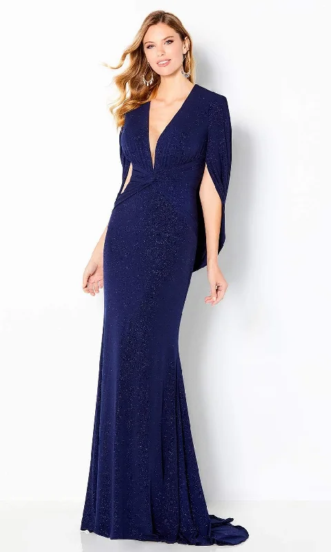 Wedding guest dresses with pom - pom trims for a playful lookCameron Blake - 220653 Plunging Draped Back Sequin Dress Wedding guest dresses with pom - pom trims for a playful lookCameron Blake - 220653 Plunging Draped Back Sequin Dress