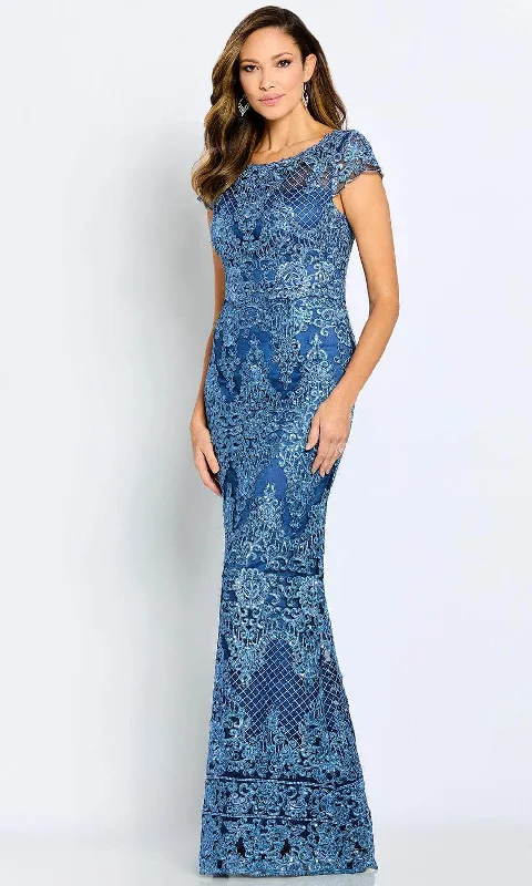 Wedding guest dresses with gathered skirts and V - necklinesCameron Blake CB105 - Bateau Sequin Lace Evening Gown Wedding guest dresses with gathered skirts and V - necklinesCameron Blake CB105 - Bateau Sequin Lace Evening Gown