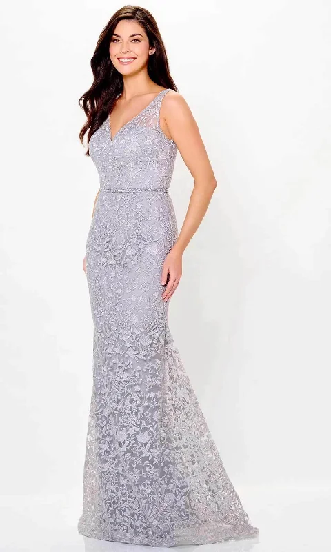 Wedding guest dresses with mesh panels and empire waistsCameron Blake CB3238 - Sleeveless Lace Evening Dress