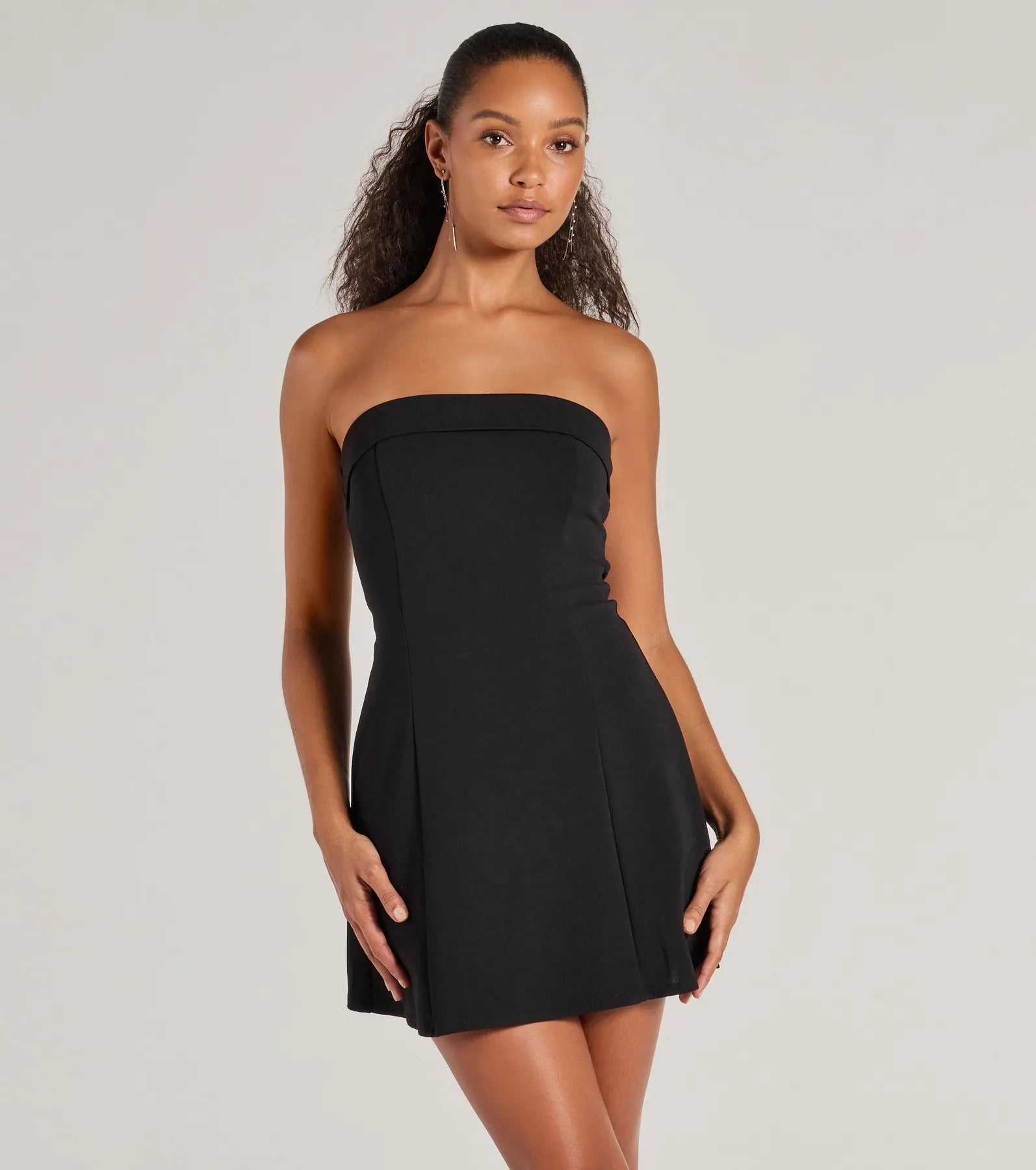 Cotton mini dresses for a comfortable everyday optionForever Chic Drop Waist A-line Mini Dress Cotton mini dresses for a comfortable everyday optionForever Chic Drop Waist A-line Mini Dress
