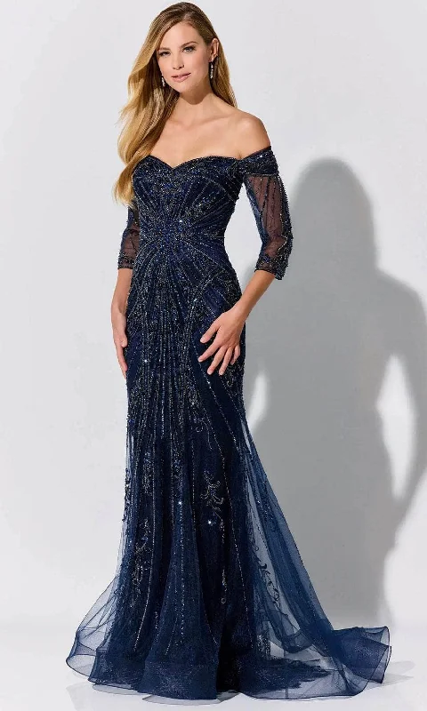 Ivonne D ID320 - Shimmer Beaded Evening Dress