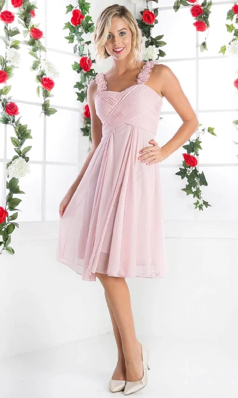 Strapless wedding guest dresses with rhinestone - studded bodicesLadivine 3801 - Floral Strap Empire Waist A-Line Dress Strapless wedding guest dresses with rhinestone - studded bodicesLadivine 3801 - Floral Strap Empire Waist A-Line Dress