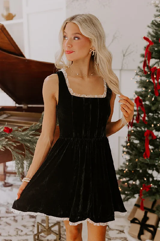 Mini dresses with polka dot patternsPinot Noir Velvet Mini Dress