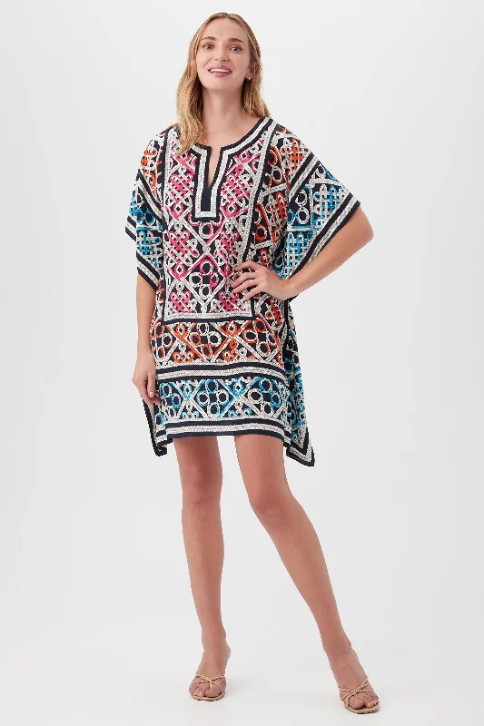 Mini dresses with patchwork designs for a unique styleTheodora Caftan Dress